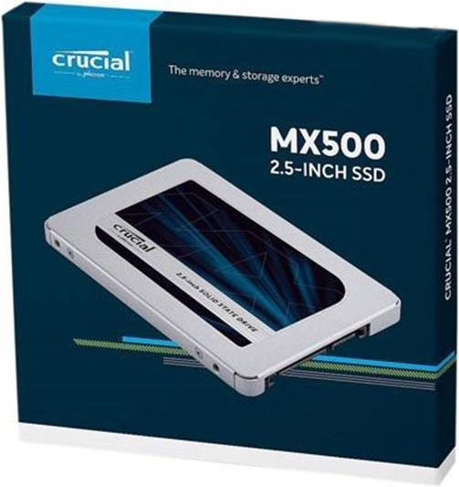 Crucial, MX500, 250GB, 2.5, SATA, SSD, -, 560/510, MB/s, 90/95K, IOPS, 100TBW, AES, 256bit, Encryption, Acronis, True, Image, Cloning, 5yr, 