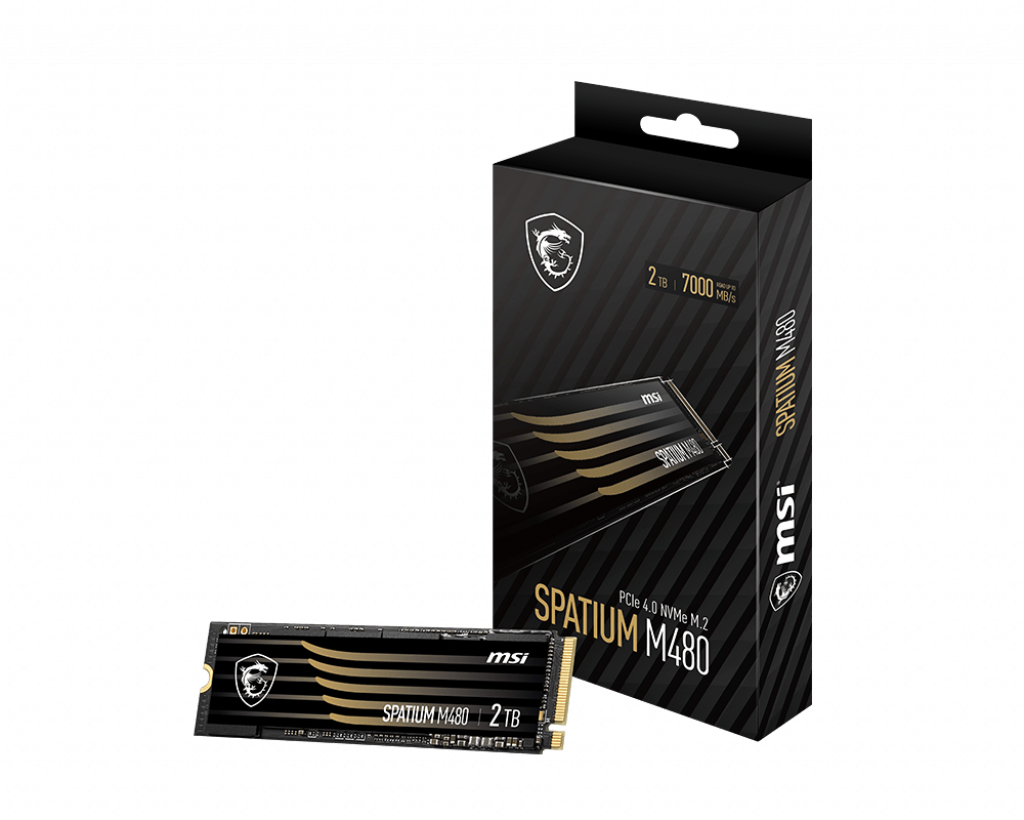 MSI, 2TB, M480, PCIe, 4.0, NVMe, M.2, SSD, Sequential, Read, up, to, 7000MB/s, Sequential, Write, 6850MB/s, 1400, TBW, 5, Year, Warranty, 