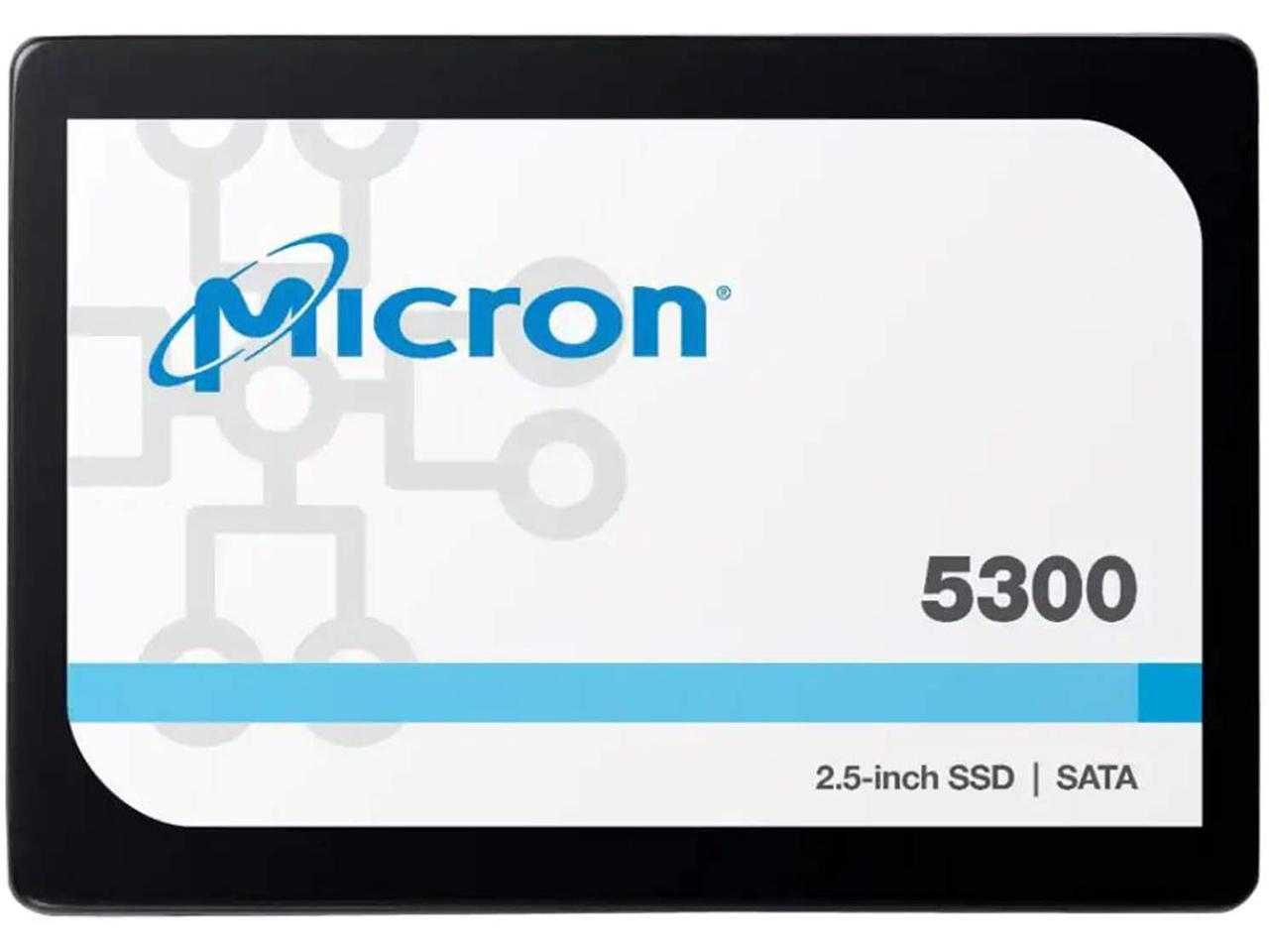 Micron, 5300, PRO, 960GB, SATA, 2.5, (7mm), Non-SED, Enterprise, Solid, State, Drive, (SSD), 