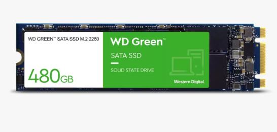 Western, Digital, WD, WDS480G3G0B, Green, SATA, M.2, 2280, SSD, 480GB, 3-Year, Limited, Warranty, 