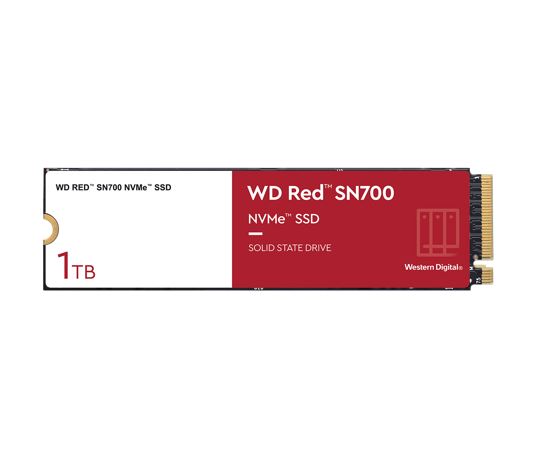 Storage - SSD/Western Digital: Western, Digital, WD, Red, SN700, 1TB, NVMe, NAS, SSD, 3430MB/s, 3000MB/s, R/W, 2000TBW, 515K/560K, IOPS, M.2, Gen3x4, 1.75M, hrs, MTBF, 5yr, 