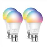 TP-LInk, Tapo, L530B(4-Pack), Smart, Wi-Fi, Light, Bulb, Multicolor, Bayonet, Fitting, No, Hub, Required, Voice, Control, 60W, 