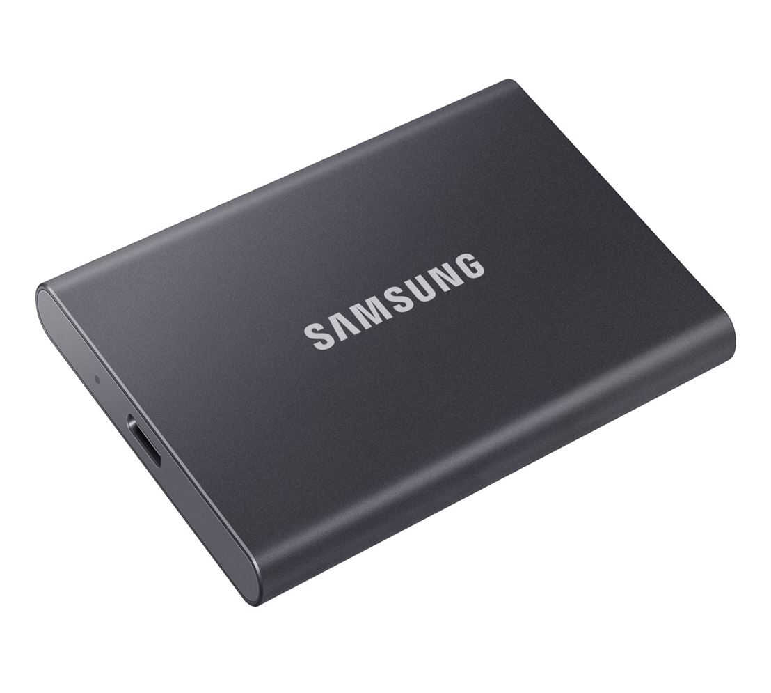 Samsung, T7, 1TB, Portable, External, SSD, 1050MB/s, 1000MB/s, R/W, USB3.2, Gen2, Type-C, 10Gbps, V-NAND, Shock, Resistant, Password, Pro, 