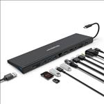 Simplecom, CHN622, USB-C, 12-in-1, Multiport, Docking, Station, Laptop, Stand, Dual, HDMI, +, VGA, Triple, Display, Gigabit, LAN, 