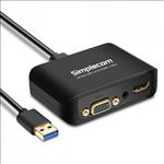 Simplecom, DA326, USB, 3.0, to, HDMI, +, VGA, Video, Adapter, with, 3.5mm, Audio, Full, HD, 1080p, -, Works, With, NUCs, 