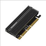Simplecom, EC415B, NVMe, M.2, SSD, to, PCIe, x4, x8, x16, Expansion, Card, with, Aluminium, Heat, Sink, Black, 
