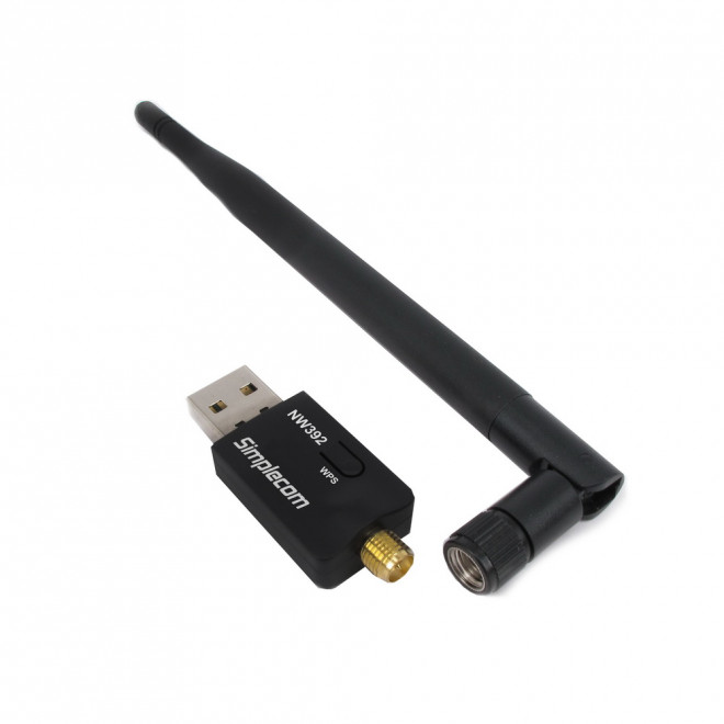 Simplecom, NW392, USB, Wireless, N, WiFi, Adapter, 802.11n, 300Mbps, 5dBi, Antenna, 