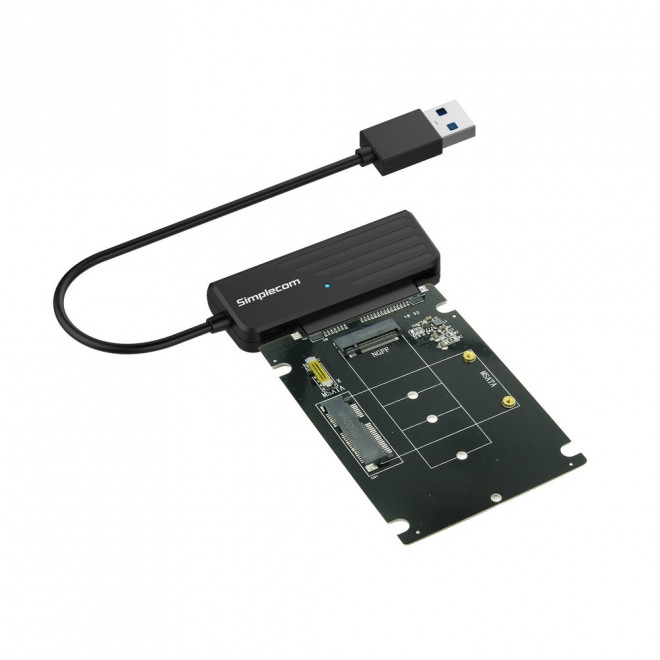 Storage - External/Simplecom: Simplecom, SA225, USB, 3.0, to, mSATA, +, M.2, (NGFF, B, Key), 2, In, 1, Combo, Adapter, 