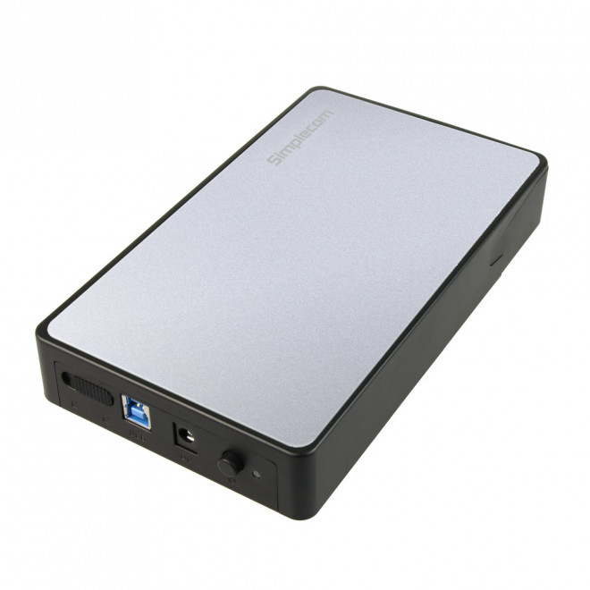 Simplecom, SE325, Tool, Free, 3.5, SATA, HDD, to, USB, 3.0, Hard, Drive, Enclosure, -, Silver, Enclosure, 