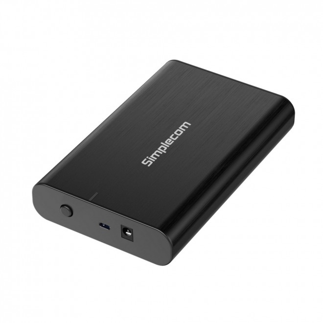 Simplecom, SE331, Aluminium, 3.5, SATA, to, USB-C, External, Hard, Drive, Enclosure, USB, 3.2, Gen1, 5Gbps, 