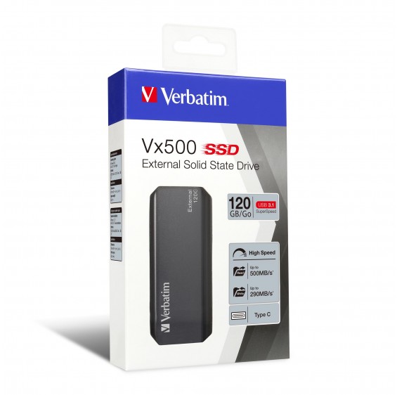 Verbatim, Vx500, EXTERNAL, Solid, State, Drive, (SSD), Drive, 120GB, USB3.1, 