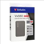 Verbatim, Vx560, USB3.1, External, Solid, State, Drive, (SSD), 256GB, (replacement, of, 47442), 