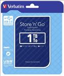 Verbatim, 1TB, 2.5, USB, 3.0, Blue, Store, n, Go, Disk, Grid, Design, 