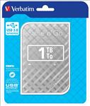 Verbatim, 1TB, 2.5, USB, 3.0, Silver., Store, n, Go, Disk, Grid, Design, 