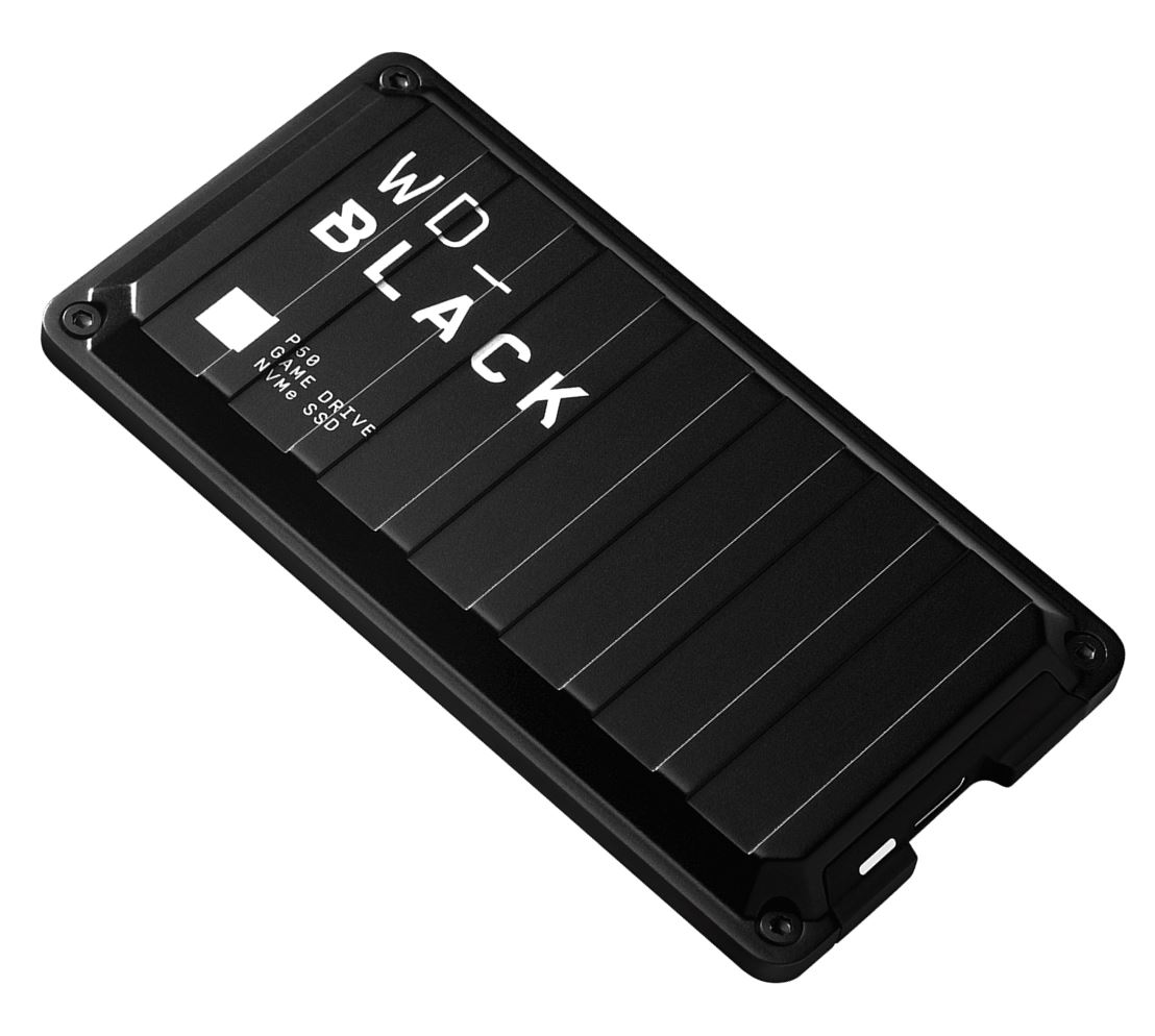 WD, Black, P50, 500GB, External, Portable, Game, Drive, SSD, ~2000MB/s, USB-C, USB, 3.2, Gen, 2x2, Type, C, &, Type, A, Durable, Shock, Resist, 