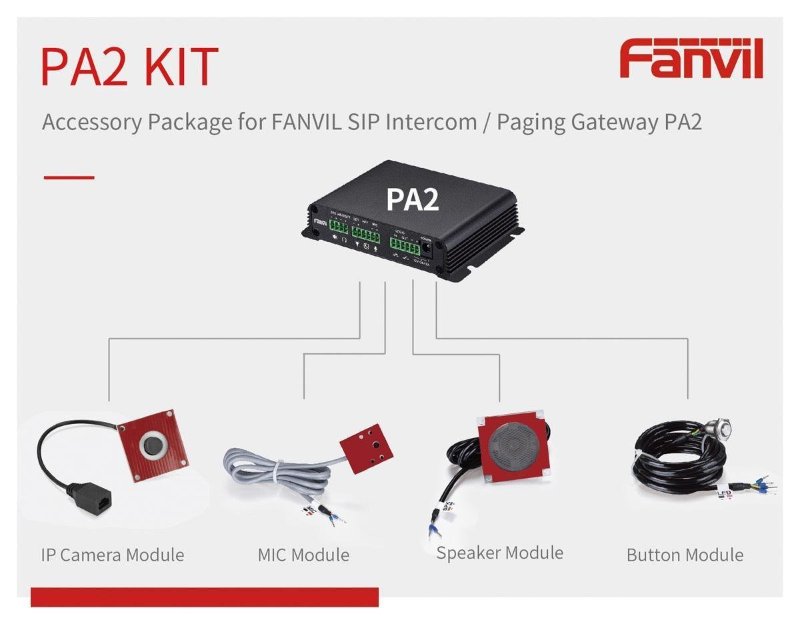 Fanvil, PA2, Accessories, Kit, to, suit, IPF-PA2, 