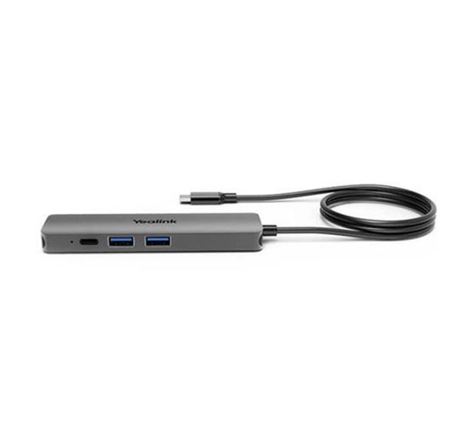 Yealink, BYOD, Box, Cable, Hub, with, 1.5m, USB-C, Cable, (USB-C, to, USB-A, adapter, included), easy, plug&play, setups, Support, to, 