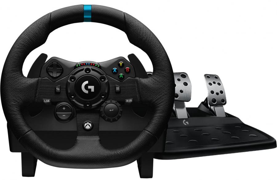 LOGITECH, G923, RACING, WHEEL, AND, PEDALS, FOR, XBOX, ONE/PC, TRUEFORCE-, 2YR, Warranty, 