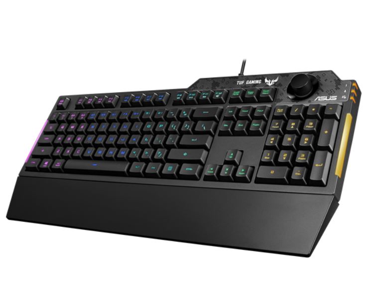 ASUS, RA04, TUF, GAMING, K1, RGB, Keyboard, Volume, Knob, 19, Key, Rollover, Spill, Resistance, Programmable, Keys, 