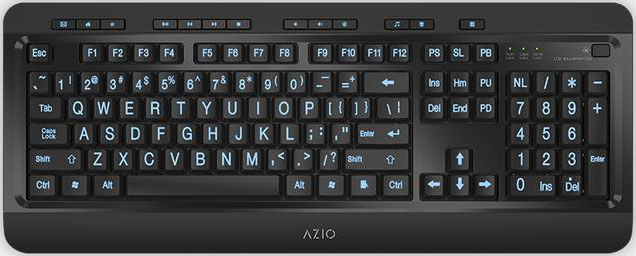 Azio, Large, Print, 3C, Keyboard, 