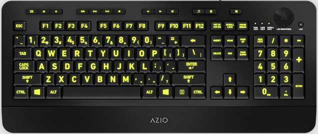 Azio, Large, Print, 5C, Keyboard, 