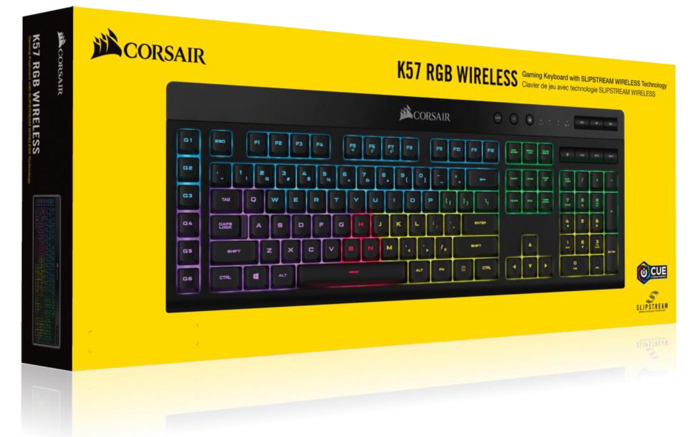 Keyboards and Mice/Corsair: Corsair, K57, RGB, Wireless, Keyboard, with, SLIPSTREAM, Technology, 