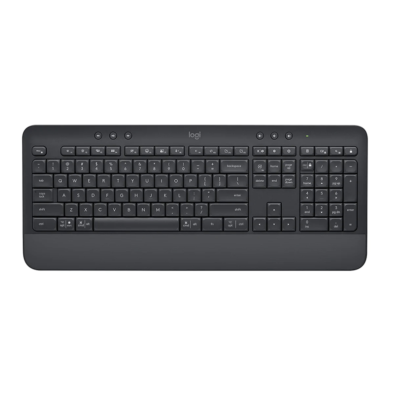 Logitech, Signature, K650, Comfort, Full-Size, Wireless, Keyboard, with, Wrist, Rest, Graphite, 