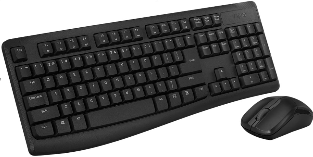 Keyboards and Mice/Rapoo: RAPOO, X1800Pro, Wireless, Mouse, &, Keyboard, Combo, -, 2.4G, 10M, Range, Optical, Long, Battery, Spill-Resistant, Design, 1000, DPI, 