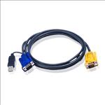 Aten, KVM, Cable, 1.8m, with, 3, in, 1, SPHD, to, VGA, &, USB, 