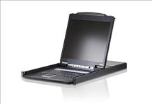 Aten, Rackmount, KVM, Switch, 8, Port, VGA, PS/2-USB, w/, 19, LCD, Display, 2x, Custom, KVM, Cables, Included, 1280x1024@75hz, Display, 