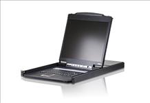 Aten, Rackmount, KVM, Switch, 16, Port, VGA, PS/2-USB, w/, 19, LCD, Display, 2x, Custom, KVM, Cables, Included, 1280x1024@75hz, Display, 