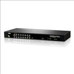 Aten, Rackmount, KVM, Switch, 16, Port, VGA, PS/2-USB, KVM, Cables, NOT, Included, Selection, Via, Front, &, USD, Menu, Broadcast, Mode, 