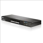 Aten Desktop KVMP Switch 4 Port Dual Display DVI Dual Link w/ audio, 2x Custom KVM Cables Included, 2x USB Port, Selecti