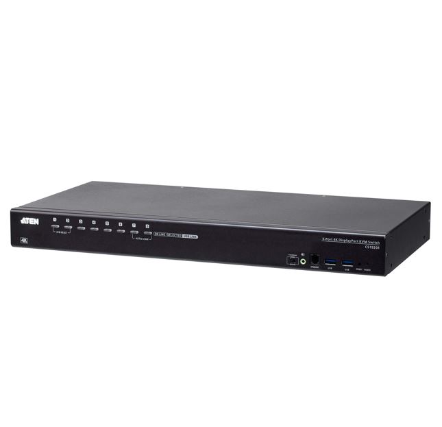 Aten, CS19208, 8-Port, USB, 3.0, 4K, Display, Port, KVM, Switch, Superior, video, quality, Cascadable, to, two, levels, Multi-display, 