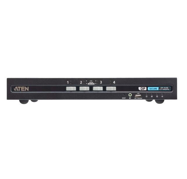 KVM Switches/Aten: Aten, 4-Port, USB, DisplayPort, Secure, KVM, Switch, with, CAC, (PSD, PP, v4.0, Compliant), 