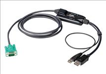 Aten, DisplayPort, Console, Converter, connects, an, Aten, SPHD, (VGA, KVM), interface, switch, to, a, DisplayPort, and, USB, PC, up, to, 