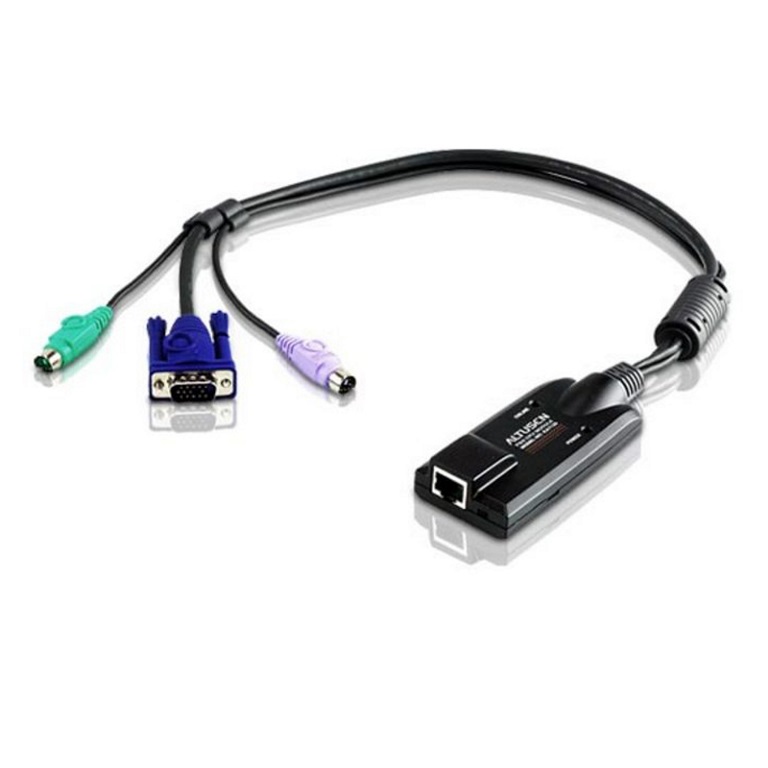 KVM Switches/Aten: Aten, KVM, Cable, Adapter, with, RJ45, to, VGA, &, PS/2, for, KH, KL, KM, and, KN, series, 