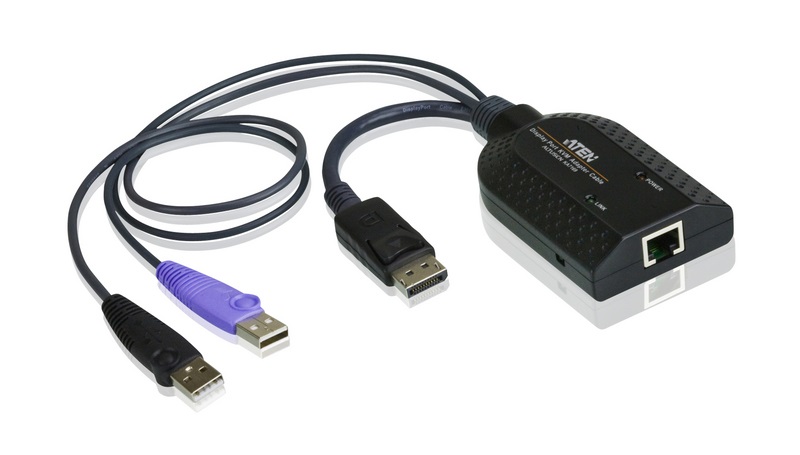 KVM Switches/Aten: Aten, KVM, Cable, Adapter, with, RJ45, to, DisplayPort, &, USB, to, suit, KH, KL, KM, and, KN, series, 