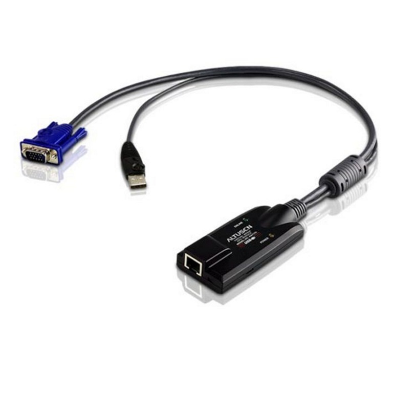 Aten, KVM, Cable, Adapter, with, RJ45, to, VGA, &, USB, Supports, Virtual, Media, 