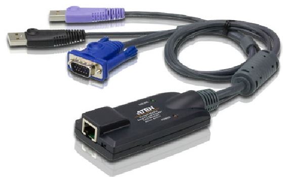 Aten, VGA, USB, Virtual, Media, KVM, Adapter, with, Smart, Card, Support, for, KN, KM, series, 