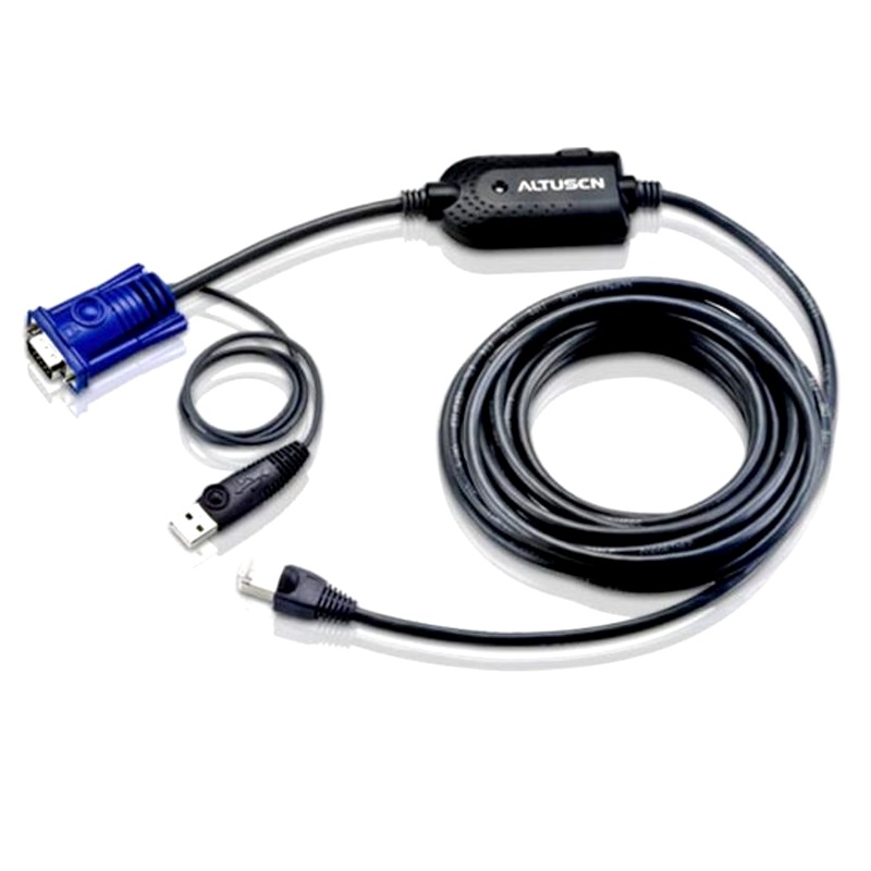 Aten, KVM, Cable, Adapter, with, RJ45, Male, 4.5M, cable, to, VGA, &, USB, to, suit, KH, and, KL, series, except, KL1108V/KL1116V, 