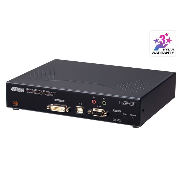Aten, DVI-I, Single, Display, KVM, over, IP, Transmitter, with, Software, Decoder, Ability, Supports, power/network, failover, Superi, 