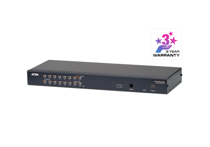 Aten, Rackmount, KVM, Switch, 16, Port, Multi-Interface, Cat, 5, KVM, Cables, NOT, Included, Daisy, Chainable, for, up, to, 512, Devices, 
