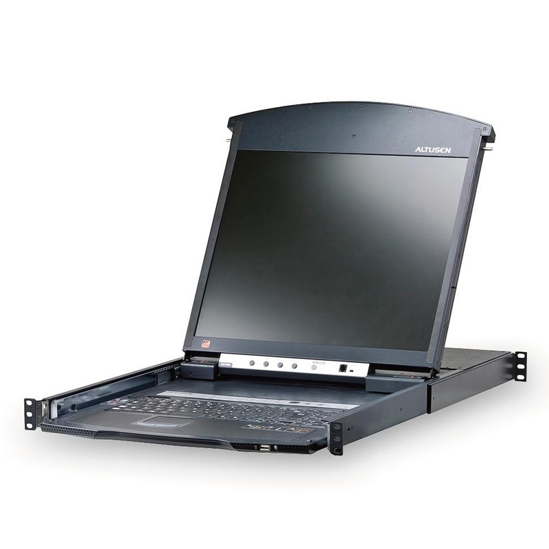 Aten, 16, Port, Rackmount, USB-PS/2, Cat5, 19, LCD, KVM, Over, IP, Switch, with, Daisy, Chain, 