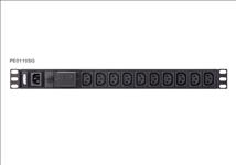 Aten, 10, Port, 1U, Basic, PDU, with, Surge, Protection, supports, 10A, with, 10, IEC, C13, outputs, 