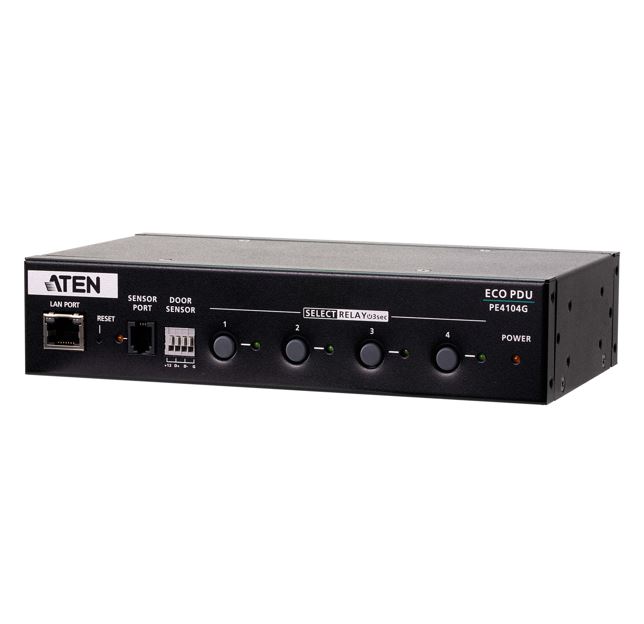 Aten, 4, Port, 1U, 10A, Smart, PDU, with, outlet, control, 4xC13, Outlets, 100, -, 240, VAC, Two-level, password, security, Remote, auth, 