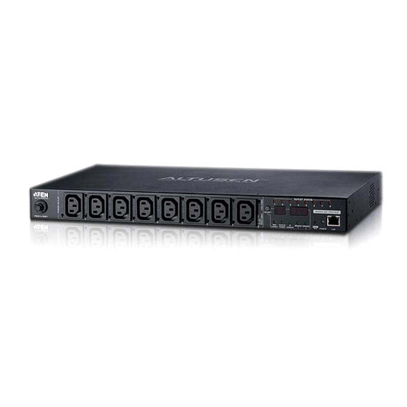 Aten, 8-Port, 10A, Eco, Power, Distribution, Unit, with, Port, Monitor, -, PDU, over, IP, 1RU, Rack, Mount, Design, Control, and, Monitor, 