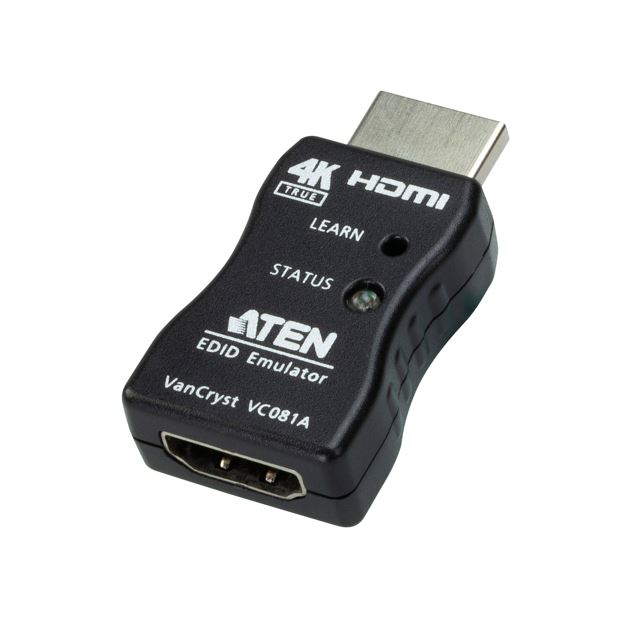 KVM Switches/Aten: Aten, VC081A, True, 4K, HDMI, EDID, Emulator, Adapter, Superior, video, quality, up, to, 3840, x, 2160, @, 60Hz, (4:4:4), LED, indicators, 