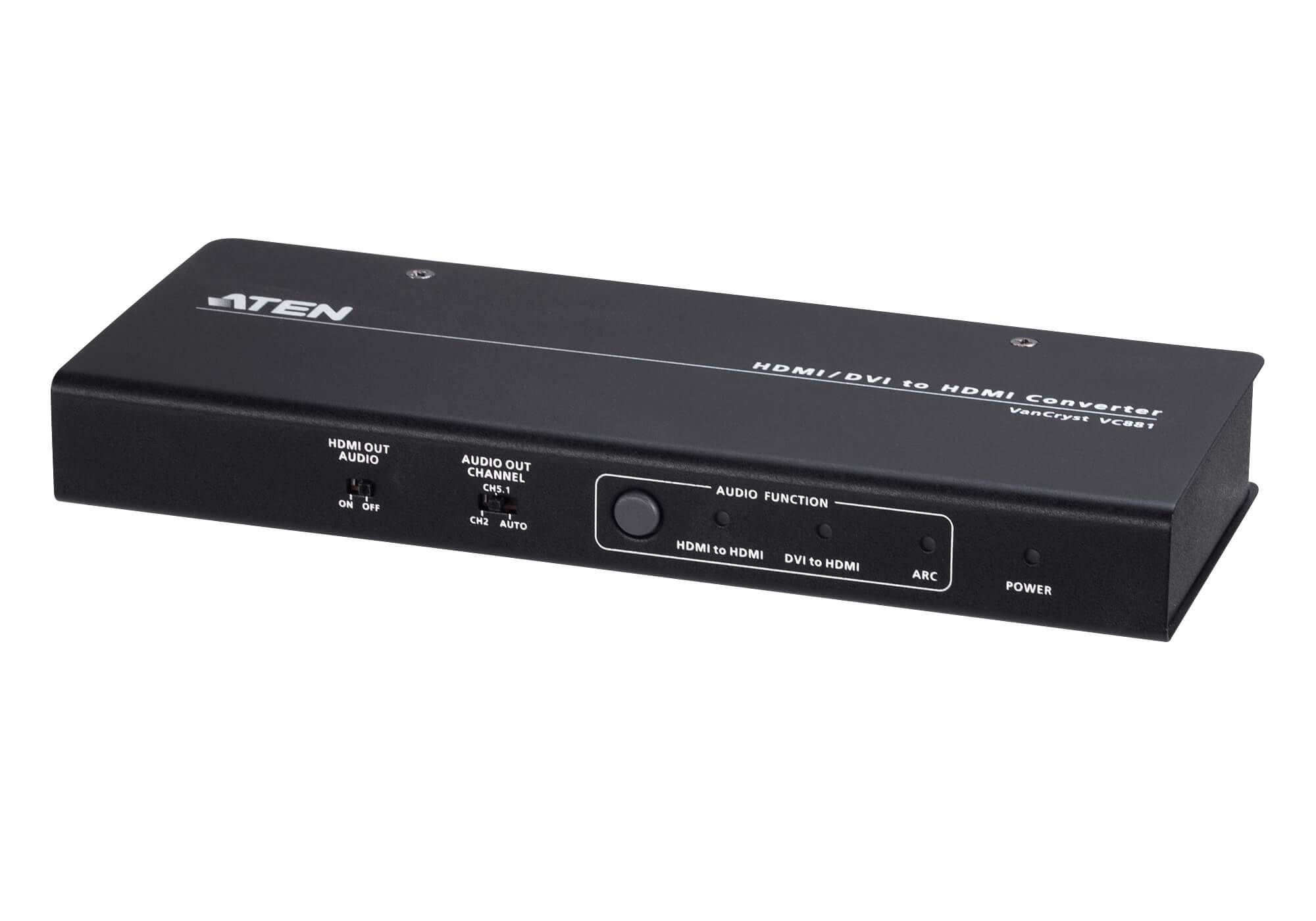 Aten, 4K, HDMI/DVI, to, HDMI, Converter, with, Audio, De-Embedder, supports, ARC, and, DVI, +, Audio, In, to, HDMI, conversion, analog, au, 