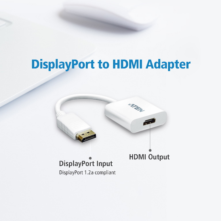 Cables/Aten: Aten, VanCryst, DisplayPort, (M), to, VGA, (F), Adapter, 